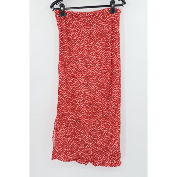 MADEWELL Midi Slip Skirt - Red Floral - Picture 5 of 10